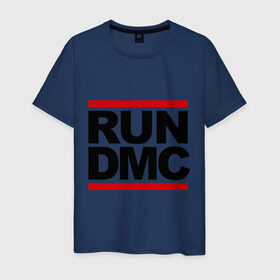 Мужская футболка хлопок с принтом Run DMC в Санкт-Петербурге, 100% хлопок | прямой крой, круглый вырез горловины, длина до линии бедер, слегка спущенное плечо. | dmc | gangsta | gansta | hip hop | hop | rap | run | рэп | рэпчина | хип | хип хоп | хипхоп | хоп