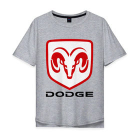 Мужская футболка хлопок Oversize с принтом Dodge в Санкт-Петербурге, 100% хлопок | свободный крой, круглый ворот, “спинка” длиннее передней части | dodge | авто2012 | додж | логотип dodge | логотип додж | символика dodge | символики додж