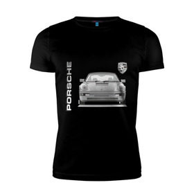 Мужская футболка премиум с принтом Porsche (3) в Санкт-Петербурге, 92% хлопок, 8% лайкра | приталенный силуэт, круглый вырез ворота, длина до линии бедра, короткий рукав | Тематика изображения на принте: porsche | авто | автомобиль | машины | порш | порше | тачки