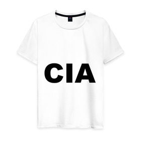 Мужская футболка хлопок с принтом ЦРУ (2) в Санкт-Петербурге, 100% хлопок | прямой крой, круглый вырез горловины, длина до линии бедер, слегка спущенное плечо. | central intelligence agency | cia | спецслужбы сша | центральное разведывательное управление | цру