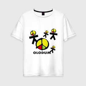 Женская футболка хлопок Oversize с принтом Olodum(1) в Санкт-Петербурге, 100% хлопок | свободный крой, круглый ворот, спущенный рукав, длина до линии бедер
 | Тематика изображения на принте: бразилия