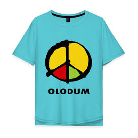Мужская футболка хлопок Oversize с принтом Olodum в Санкт-Петербурге, 100% хлопок | свободный крой, круглый ворот, “спинка” длиннее передней части | бразилия