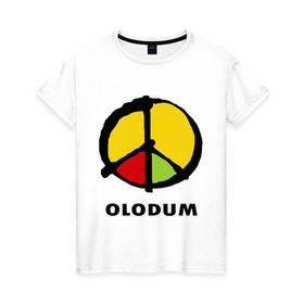 Женская футболка хлопок с принтом Olodum в Санкт-Петербурге, 100% хлопок | прямой крой, круглый вырез горловины, длина до линии бедер, слегка спущенное плечо | Тематика изображения на принте: бразилия