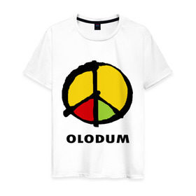 Мужская футболка хлопок с принтом Olodum в Санкт-Петербурге, 100% хлопок | прямой крой, круглый вырез горловины, длина до линии бедер, слегка спущенное плечо. | Тематика изображения на принте: бразилия