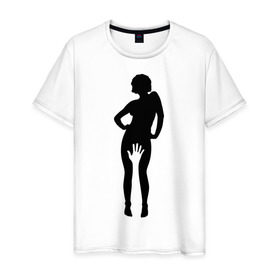 Мужская футболка хлопок с принтом Запретный плод будет доступен! в Санкт-Петербурге, 100% хлопок | прямой крой, круглый вырез горловины, длина до линии бедер, слегка спущенное плечо. | девушка | женщина | запретный | плод