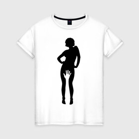 Женская футболка хлопок с принтом Запретный плод будет доступен! в Санкт-Петербурге, 100% хлопок | прямой крой, круглый вырез горловины, длина до линии бедер, слегка спущенное плечо | девушка | женщина | запретный | плод