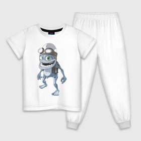 Детская пижама хлопок с принтом Крэйзи Фрог в Санкт-Петербурге, 100% хлопок |  брюки и футболка прямого кроя, без карманов, на брюках мягкая резинка на поясе и по низу штанин
 | crazy frog | крейзи фрог | крэйзи фрог