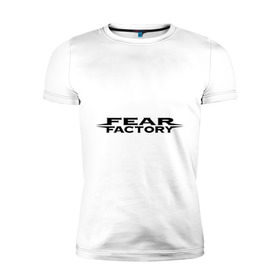 Мужская футболка премиум с принтом Fear Factory (1) в Санкт-Петербурге, 92% хлопок, 8% лайкра | приталенный силуэт, круглый вырез ворота, длина до линии бедра, короткий рукав | американский рок | лого fear factory | логотип fear factory | рок | символика fear factory | эмблема fear factory