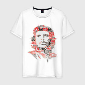 Мужская футболка хлопок с принтом Che Guevara (3) в Санкт-Петербурге, 100% хлопок | прямой крой, круглый вырез горловины, длина до линии бедер, слегка спущенное плечо. | Тематика изображения на принте: гевара | куба | революция | свобода | че