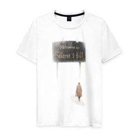 Мужская футболка хлопок с принтом Сайлент Хилл в Санкт-Петербурге, 100% хлопок | прямой крой, круглый вырез горловины, длина до линии бедер, слегка спущенное плечо. | Тематика изображения на принте: hill | silent | сайлент | ужастик | ужастики | ужасы | хилл