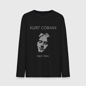 Мужской лонгслив хлопок с принтом Kurt Cobain в Санкт-Петербурге, 100% хлопок |  | kurt cobain | nirvana | кумиры | курт кобейн | легенды | нирвана | певцы | портреты