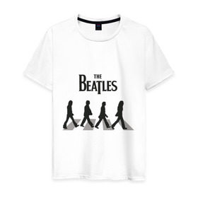 Мужская футболка хлопок с принтом The Beatles - Битлз в Санкт-Петербурге, 100% хлопок | прямой крой, круглый вырез горловины, длина до линии бедер, слегка спущенное плечо. | Тематика изображения на принте: beatles | lennon | битлз | битлс | битлы | леннон