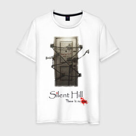Мужская футболка хлопок с принтом Silent Hill в Санкт-Петербурге, 100% хлопок | прямой крой, круглый вырез горловины, длина до линии бедер, слегка спущенное плечо. | silent hil | silent hill | сайлент хил | сайлент хилл