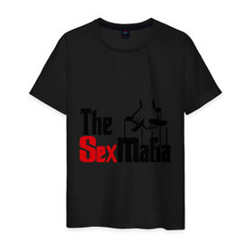 Мужская футболка хлопок с принтом The SexMafia в Санкт-Петербурге, 100% хлопок | прямой крой, круглый вырез горловины, длина до линии бедер, слегка спущенное плечо. | mafia | мафия