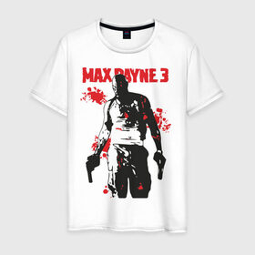 Мужская футболка хлопок с принтом Max Payne (3) в Санкт-Петербурге, 100% хлопок | прямой крой, круглый вырез горловины, длина до линии бедер, слегка спущенное плечо. | max | max payne | payne | макс | макс пейн | пейн