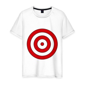 Мужская футболка хлопок с принтом Прицел в Санкт-Петербурге, 100% хлопок | прямой крой, круглый вырез горловины, длина до линии бедер, слегка спущенное плечо. | 