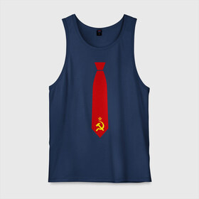 Мужская майка хлопок с принтом Советский галстук в Санкт-Петербурге, 100% хлопок |  | серп и молот | советский галстук | советский галстукгалстук | советский союз | ссср