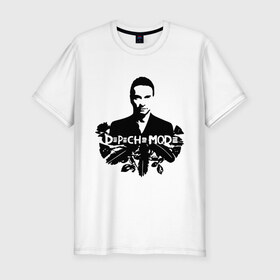 Мужская футболка премиум с принтом Depeche mode (7) в Санкт-Петербурге, 92% хлопок, 8% лайкра | приталенный силуэт, круглый вырез ворота, длина до линии бедра, короткий рукав | depeche mode | rock | депеш мод | рок | электронная музыка