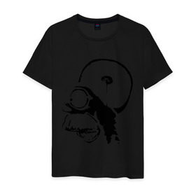Мужская футболка хлопок с принтом Гомер в Санкт-Петербурге, 100% хлопок | прямой крой, круглый вырез горловины, длина до линии бедер, слегка спущенное плечо. | Тематика изображения на принте: гомер