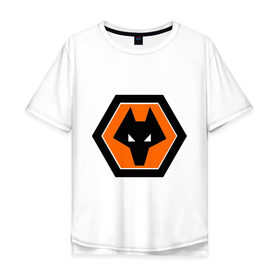 Мужская футболка хлопок Oversize с принтом Wolverhampton Wanderers FC в Санкт-Петербурге, 100% хлопок | свободный крой, круглый ворот, “спинка” длиннее передней части | fa premier league.англия футбол | wolverhampton wanderers | английский футбольный клуб | фк англии