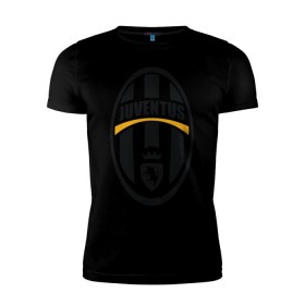 Мужская футболка премиум с принтом Italian Serie A. Juventus FC в Санкт-Петербурге, 92% хлопок, 8% лайкра | приталенный силуэт, круглый вырез ворота, длина до линии бедра, короткий рукав | фк | ювентус