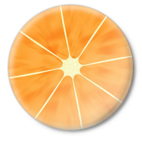 Значок с принтом Апельсин в Санкт-Петербурге,  металл | круглая форма, металлическая застежка в виде булавки | Тематика изображения на принте: orange | апельсин | фрукт