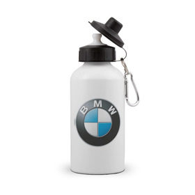 Бутылка спортивная с принтом BMW в Санкт-Петербурге, металл | емкость — 500 мл, в комплекте две пластиковые крышки и карабин для крепления | bmw | авто | авто2012 | автомобиль | бмв | бренд | логотип | машина