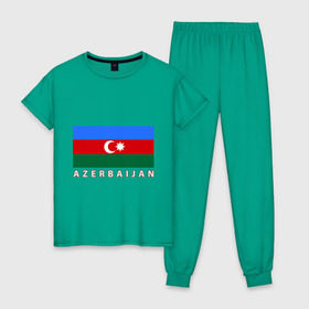 Женская пижама хлопок с принтом Азербайджан в Санкт-Петербурге, 100% хлопок | брюки и футболка прямого кроя, без карманов, на брюках мягкая резинка на поясе и по низу штанин | Тематика изображения на принте: azerbaijan | azerbaijan map | jan jan azerbaijan
азербайджан | map | азербайджанец | карта азербайджана