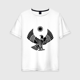 Женская футболка хлопок Oversize с принтом Дагестан в Санкт-Петербурге, 100% хлопок | свободный крой, круглый ворот, спущенный рукав, длина до линии бедер
 | 05 регион | даг | дагестан | дагестанец | даги | орел
