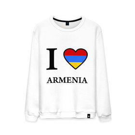 Мужской свитшот хлопок с принтом I love Armenia в Санкт-Петербурге, 100% хлопок |  | armenia | армению | армения | армяне | армянин | ереван | люблю | флаг