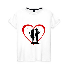 Женская футболка хлопок с принтом Любовь непредсказуема в Санкт-Петербурге, 100% хлопок | прямой крой, круглый вырез горловины, длина до линии бедер, слегка спущенное плечо | девочка | девушка | любовь | мальчик | непредсказуема | парень | сердце | чувства