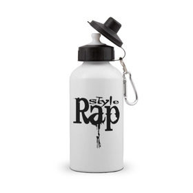 Бутылка спортивная с принтом Rap style в Санкт-Петербурге, металл | емкость — 500 мл, в комплекте две пластиковые крышки и карабин для крепления | gangsta | gansta | hip | hip hop | hop | rap | реп | рэп | рэпчина | хип | хип хоп | хоп