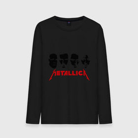 Мужской лонгслив хлопок с принтом Metallica (Лица) в Санкт-Петербурге, 100% хлопок |  | Тематика изображения на принте: металлика