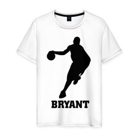 Мужская футболка хлопок с принтом Basketball Star - Kobe Bryant в Санкт-Петербурге, 100% хлопок | прямой крой, круглый вырез горловины, длина до линии бедер, слегка спущенное плечо. | kobe bryant | баскетболист | коби брайнт