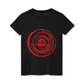 Женская футболка хлопок с принтом Pendulum в Санкт-Петербурге, 100% хлопок | прямой крой, круглый вырез горловины, длина до линии бедер, слегка спущенное плечо | drum | pendulum | pendulumdram | драм