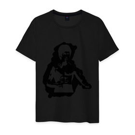 Мужская футболка хлопок с принтом Брюс Ли (2) в Санкт-Петербурге, 100% хлопок | прямой крой, круглый вырез горловины, длина до линии бедер, слегка спущенное плечо. | bruce lee