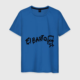 Мужская футболка хлопок с принтом Эльбарто в Санкт-Петербурге, 100% хлопок | прямой крой, круглый вырез горловины, длина до линии бедер, слегка спущенное плечо. | elbarto | simpsons | барт | барт симпсон | симпсоны | симсоны | эльбарто