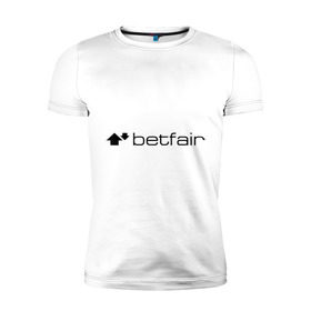 Мужская футболка премиум с принтом Betfair в Санкт-Петербурге, 92% хлопок, 8% лайкра | приталенный силуэт, круглый вырез ворота, длина до линии бедра, короткий рукав | betfair | бетфаер | бетфайр | буки | букмейкеры | букмекерская контора | букмекеры | бэтфайр | ставки