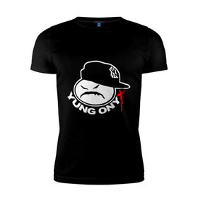 Мужская футболка премиум с принтом Yung Onix в Санкт-Петербурге, 92% хлопок, 8% лайкра | приталенный силуэт, круглый вырез ворота, длина до линии бедра, короткий рукав | gangsta | gansta | hip | hip hop | hop | rap | оникс | рэп | рэпчина | хип | хип хоп | хипхоп | хоп
