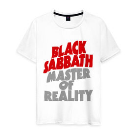 Мужская футболка хлопок с принтом Black Sabbath. Master of reality в Санкт-Петербурге, 100% хлопок | прямой крой, круглый вырез горловины, длина до линии бедер, слегка спущенное плечо. | Тематика изображения на принте: heavy metal | metal | muse | rock | trash metal | альтернатива | квартет | лица | метал | рок | рок группа | рок группы | трэш метал | хеви метал