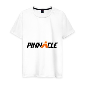 Мужская футболка хлопок с принтом Pinnacle в Санкт-Петербурге, 100% хлопок | прямой крой, круглый вырез горловины, длина до линии бедер, слегка спущенное плечо. | intellbet.ru | pinnacle | букмейкеры | букмекерская контора | букмекеры | интеллбет | пинекл | пинэкл | ставки | ставки на спорт