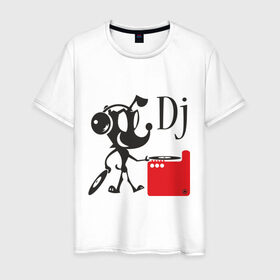 Мужская футболка хлопок с принтом Dj (9) в Санкт-Петербурге, 100% хлопок | прямой крой, круглый вырез горловины, длина до линии бедер, слегка спущенное плечо. | dj | вертушки | диджей | клубные | пластинки | прикольные