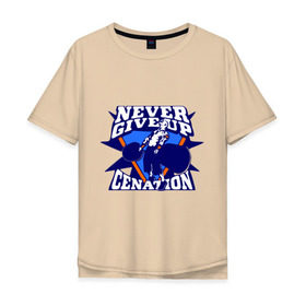 Мужская футболка хлопок Oversize с принтом WWE John Cena Never Give Up в Санкт-Петербурге, 100% хлопок | свободный крой, круглый ворот, “спинка” длиннее передней части | wwe | бои без правил | джон сина
