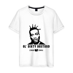 Мужская футболка хлопок с принтом Ol Dirty Bastard в Санкт-Петербурге, 100% хлопок | прямой крой, круглый вырез горловины, длина до линии бедер, слегка спущенное плечо. | gangsta | gansta | hip | hip hop | hop | rap | рэп | рэпчина | хип | хип хоп | хипхоп | хоп