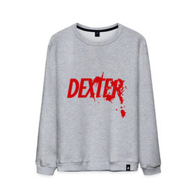 Мужской свитшот хлопок с принтом Dexter - Декстер в Санкт-Петербурге, 100% хлопок |  | dexter | декстер | кровь | сериал