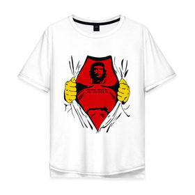Мужская футболка хлопок Oversize с принтом Мой кумир Che Guevara в Санкт-Петербурге, 100% хлопок | свободный крой, круглый ворот, “спинка” длиннее передней части | че гевара