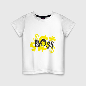 Детская футболка хлопок с принтом Futbolka_BO$$ в Санкт-Петербурге, 100% хлопок | круглый вырез горловины, полуприлегающий силуэт, длина до линии бедер | Тематика изображения на принте: boss | босс | главный | начальник | работадатель