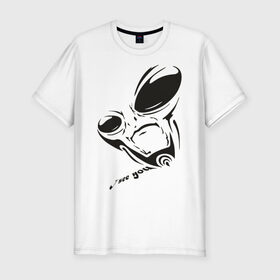 Мужская футболка премиум с принтом Alien I see you в Санкт-Петербурге, 92% хлопок, 8% лайкра | приталенный силуэт, круглый вырез ворота, длина до линии бедра, короткий рукав | alien | i see you | гуманоиды | инопланетянин | летающая тарелка | нло | пришельцы | я тебя вижу