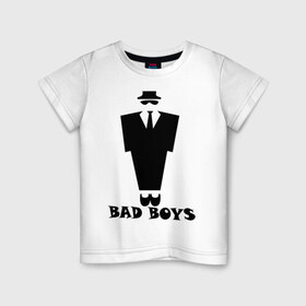 Детская футболка хлопок с принтом Плохой парниша в Санкт-Петербурге, 100% хлопок | круглый вырез горловины, полуприлегающий силуэт, длина до линии бедер | Тематика изображения на принте: bad boy