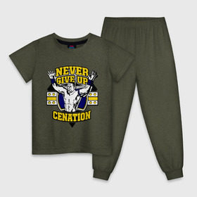 Детская пижама хлопок с принтом WWE John Cena Never Give Up (3) в Санкт-Петербурге, 100% хлопок |  брюки и футболка прямого кроя, без карманов, на брюках мягкая резинка на поясе и по низу штанин
 | Тематика изображения на принте: джон сина